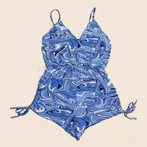 Marble Pattern Romper